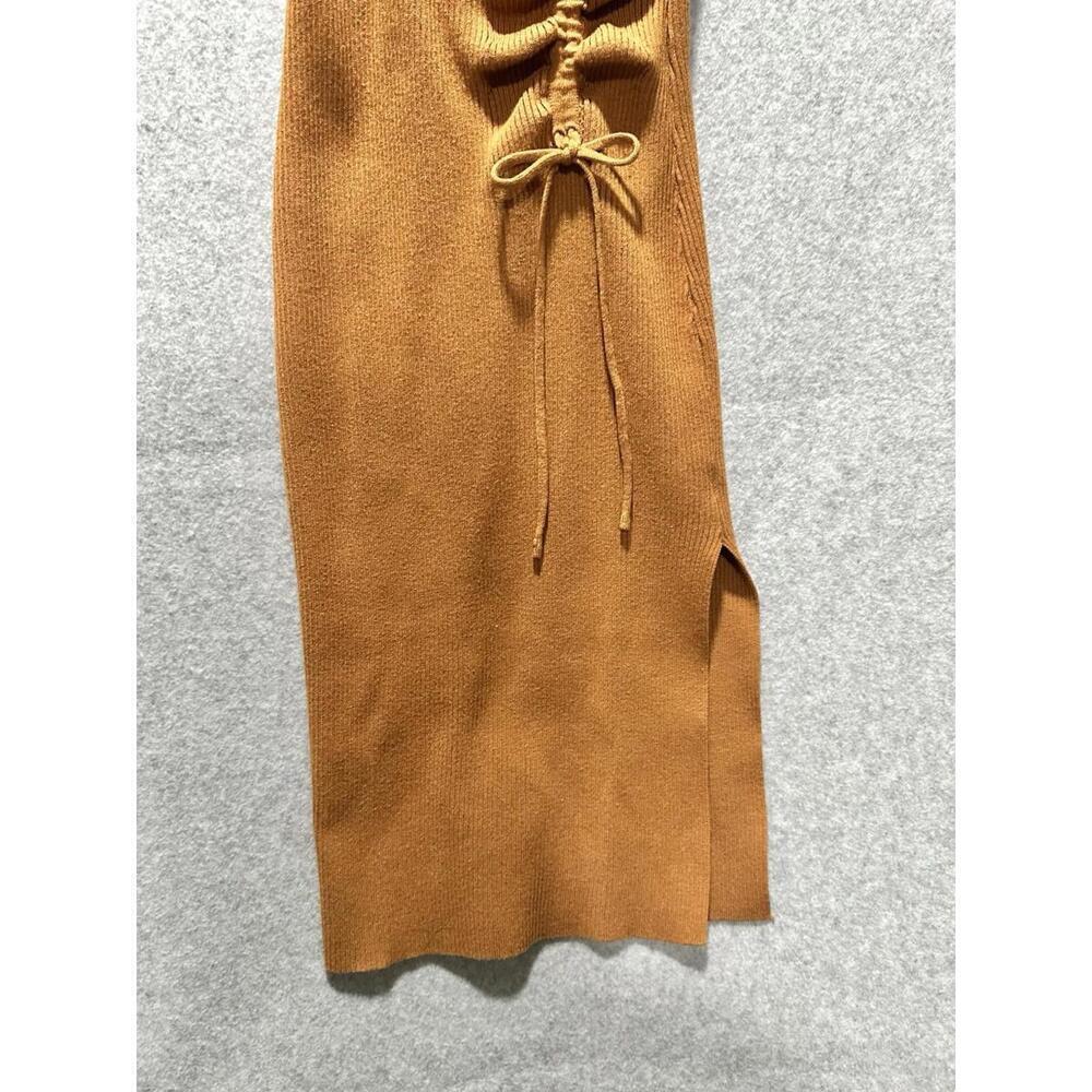 Almost Famous Burnt Orange Fall Long Sleeve Wrap Dress size M knit - Picture 15 of 15